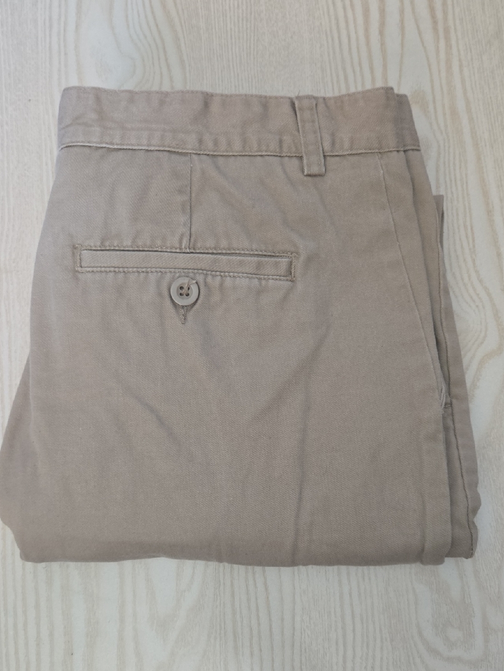 John Ashford Tan Chino Pants with Button-Back Pocket